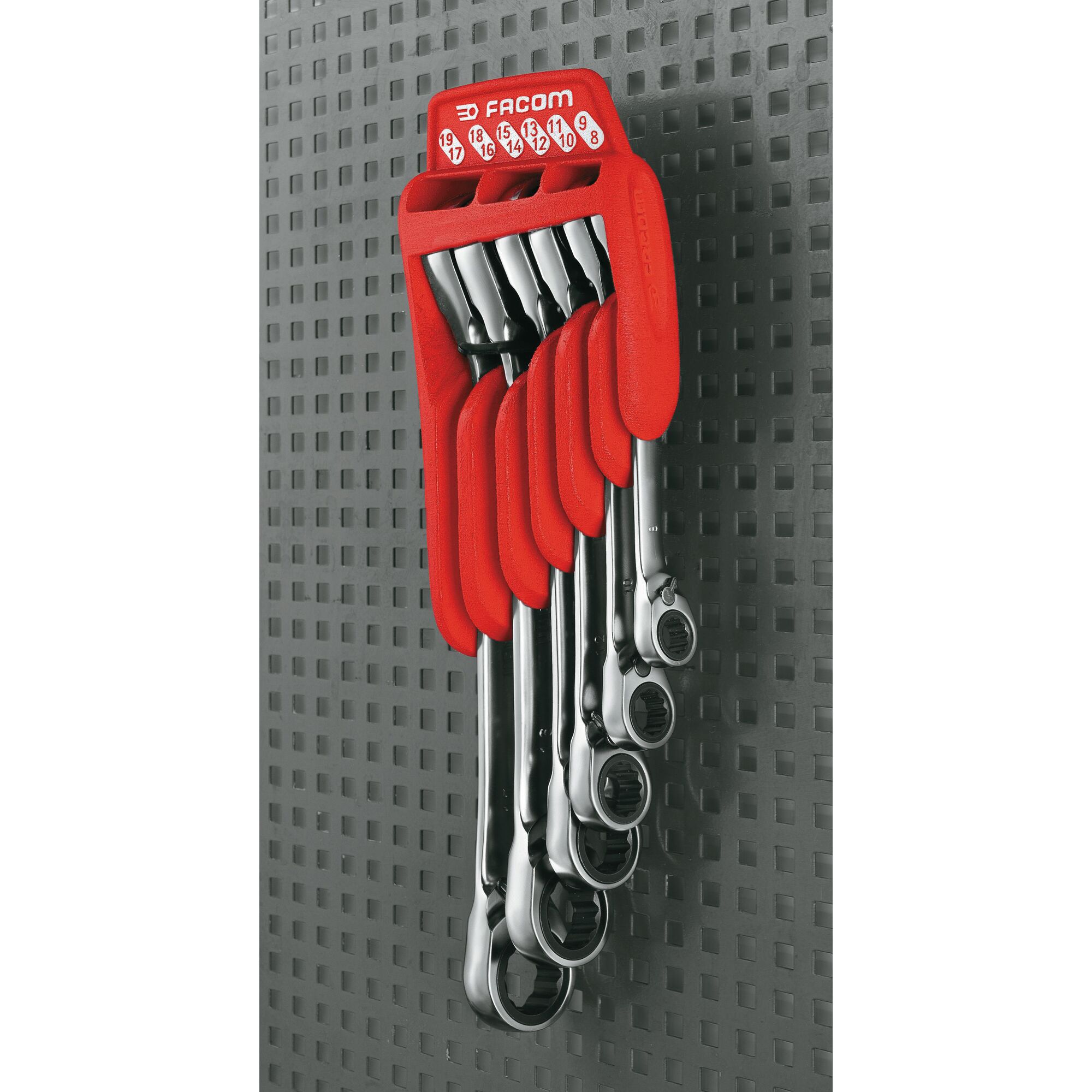 65jp6pf Facom 6-Piece Spanner Set, 8 x 9 to 17 x 19 mm