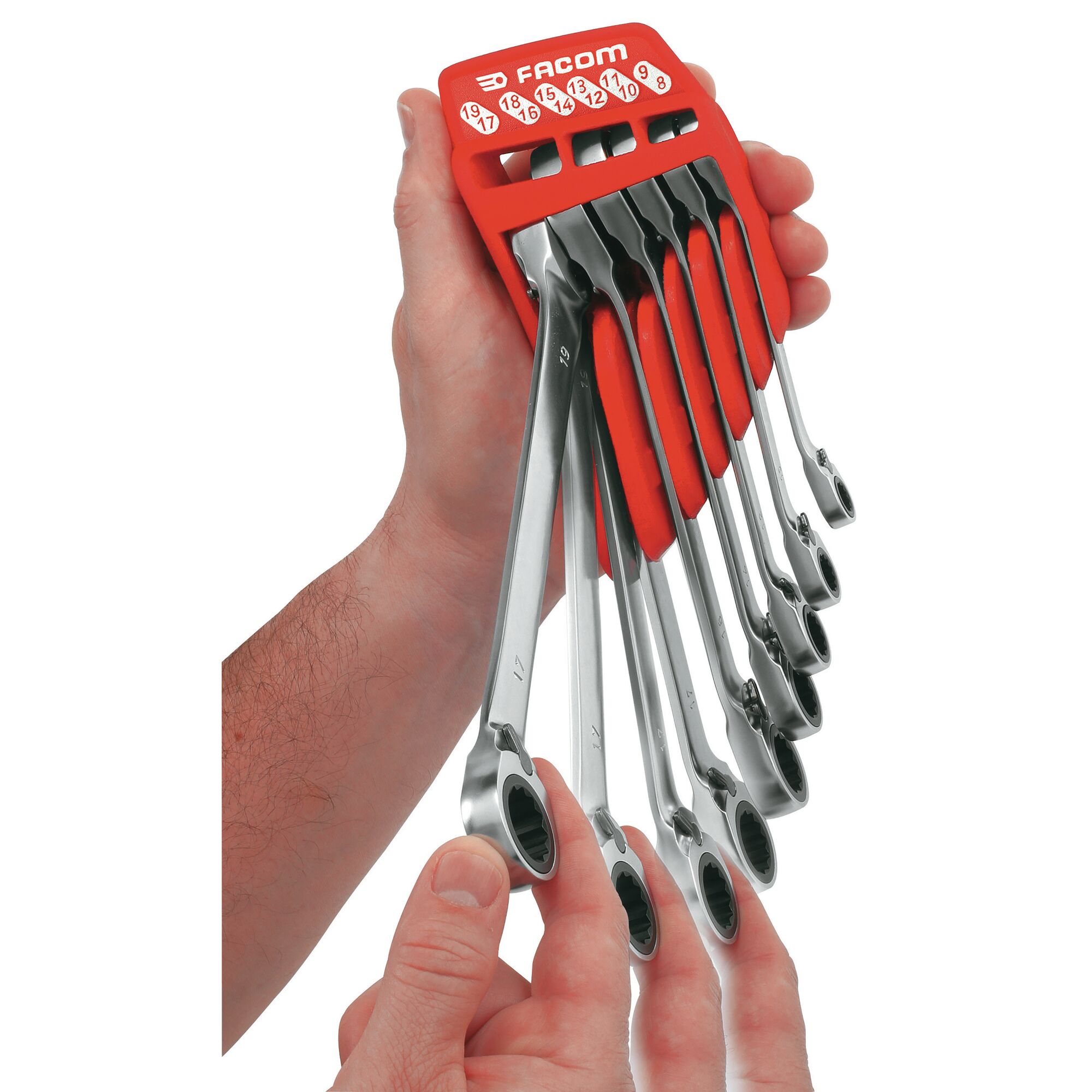 65jp6pf Facom 6-Piece Spanner Set, 8 x 9 to 17 x 19 mm