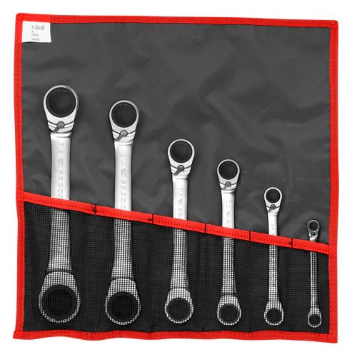 Facom 6-Piece Ring Spanner Set, 1/4 x 5/16 to 7/8 x 15/16 in