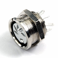 Deltron, 650 7 Pole Straight Standard DIN Socket, DIN 45327, DIN 45326, DIN 41524, DIN 45322, DIN 45329, 2A, 34V ac/dc,
