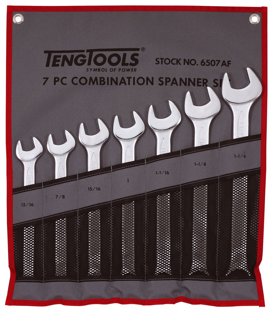 Teng Tools 7-Piece Spanner Set, 13/16 in-1 1/4 in, Chrome Vanadium