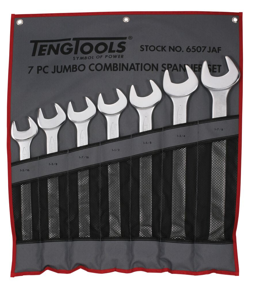 Teng Tools 7-Piece Spanner Set, 1 5/16 in - 1 7/8 in, Chrome Vanadium