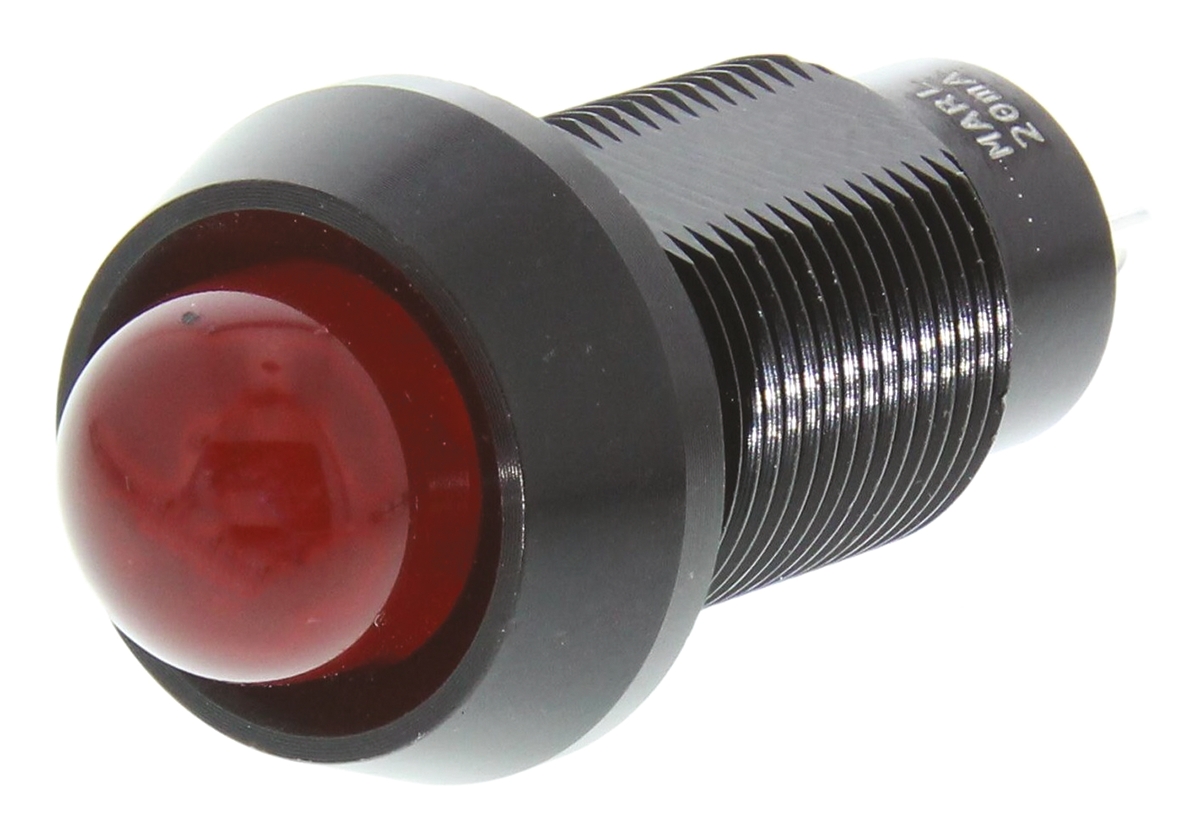 Marl 651 Series Red Panel Mount Indicator, 1.9V dc, Solder Tab Termination
