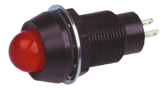 Marl 651 Series Series Panel Mount LED Indicator, Red Panel Mount Indicator, Solder Pin Termination 12V dc 19 mA, IP67,