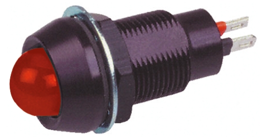 Marl, Red Panel Mount Indicator, Solder Tab Termination 110V ac, IP67, 12.7 mm