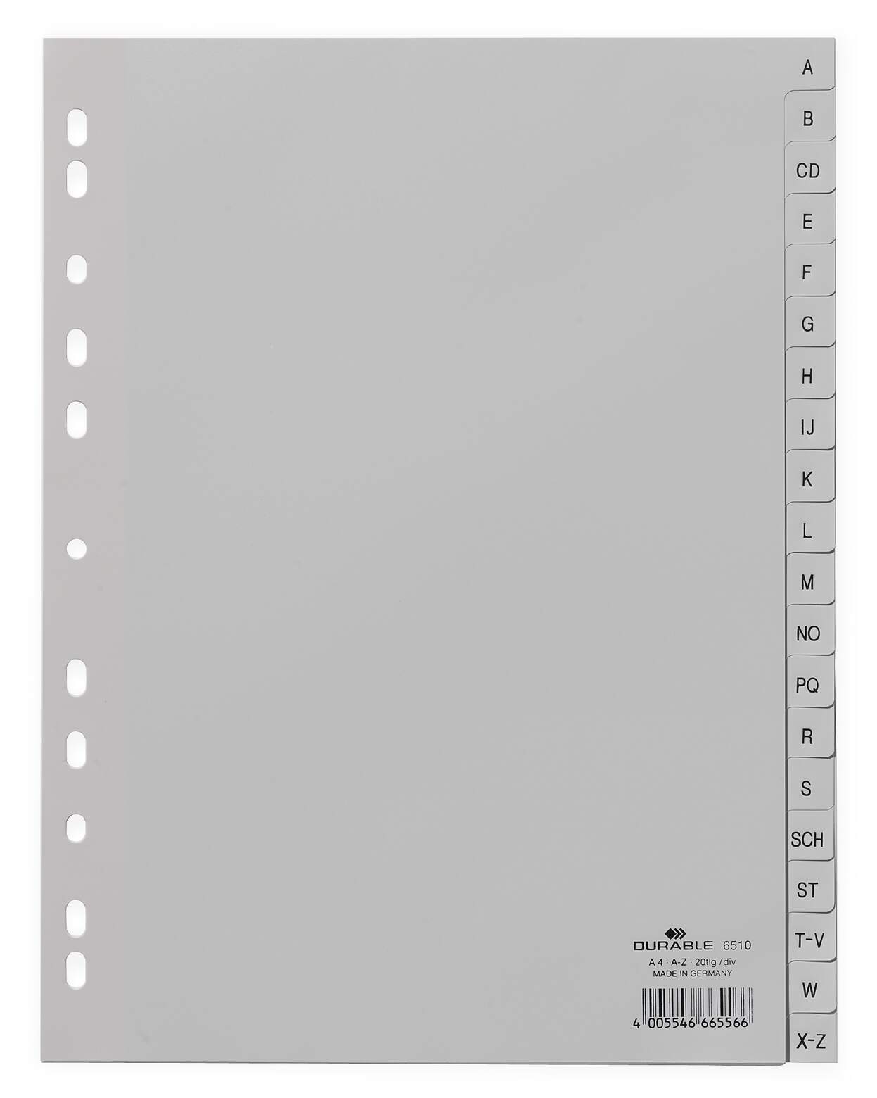 Durable Grey A4 1 Per Pack File Divider