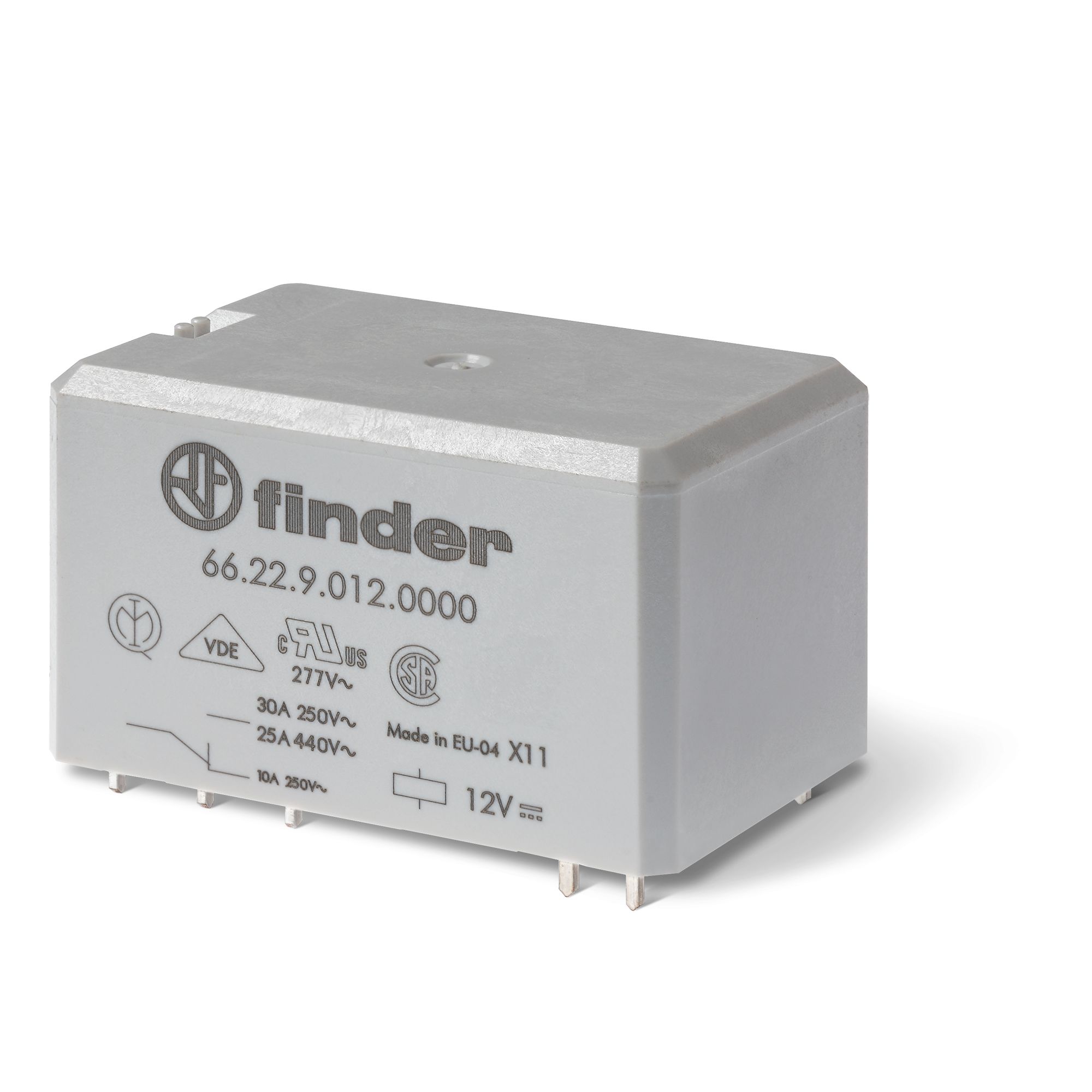 Finder PCB Mount Relay, 24V dc Coil, 30A Switching Current, DPST-2NO