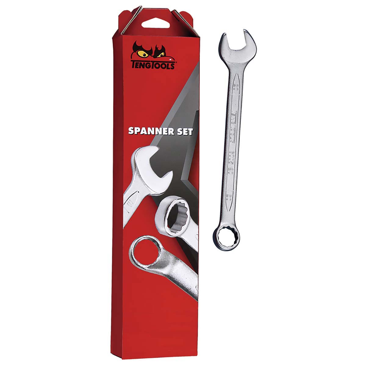 Teng Tools 12-Piece Spanner Set, 8 to 22 mm, Chrome Vanadium Steel