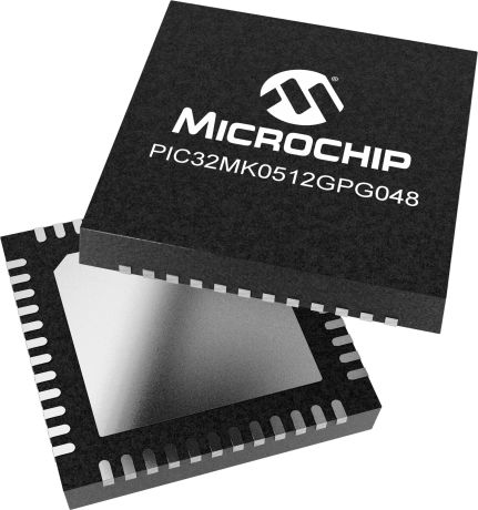 Microchip, 32 bit PIC, PIC32MK Microcontroller, 120 MHz, 512kB FLASH, 48-Pin QFN