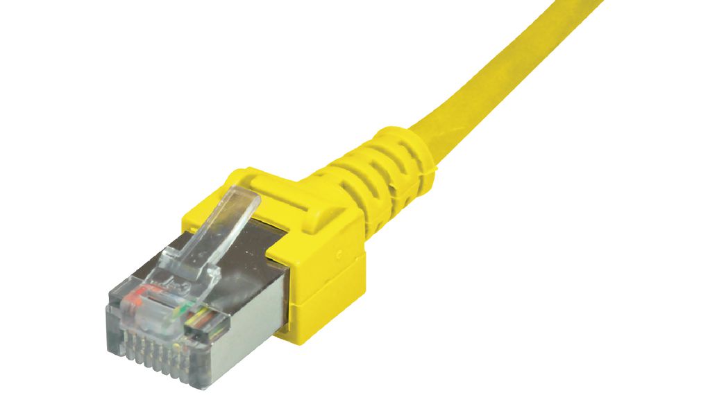 Dätwyler Cables, 5 m Cat5 Patch cable, Yellow RJ45 to RJ45 Polyvinyl Chloride Sheath, S/UTP