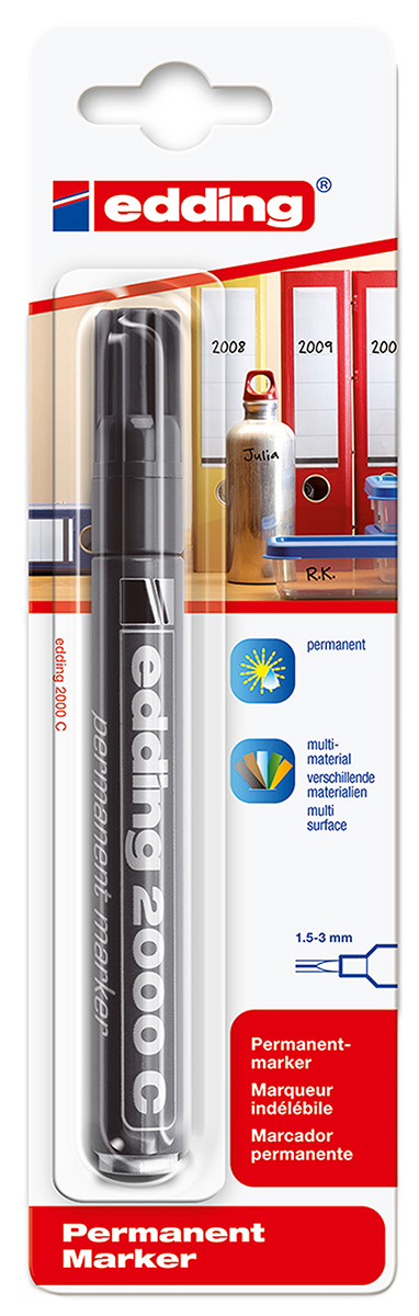 Edding 1.5 to 3 mm Tip Black Marker Pen