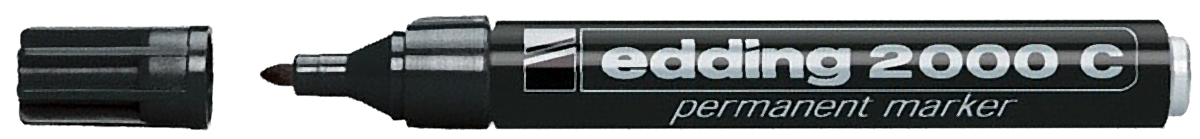 6531001 Edding 1.5 to 3 mm Tip Black Marker Pen
