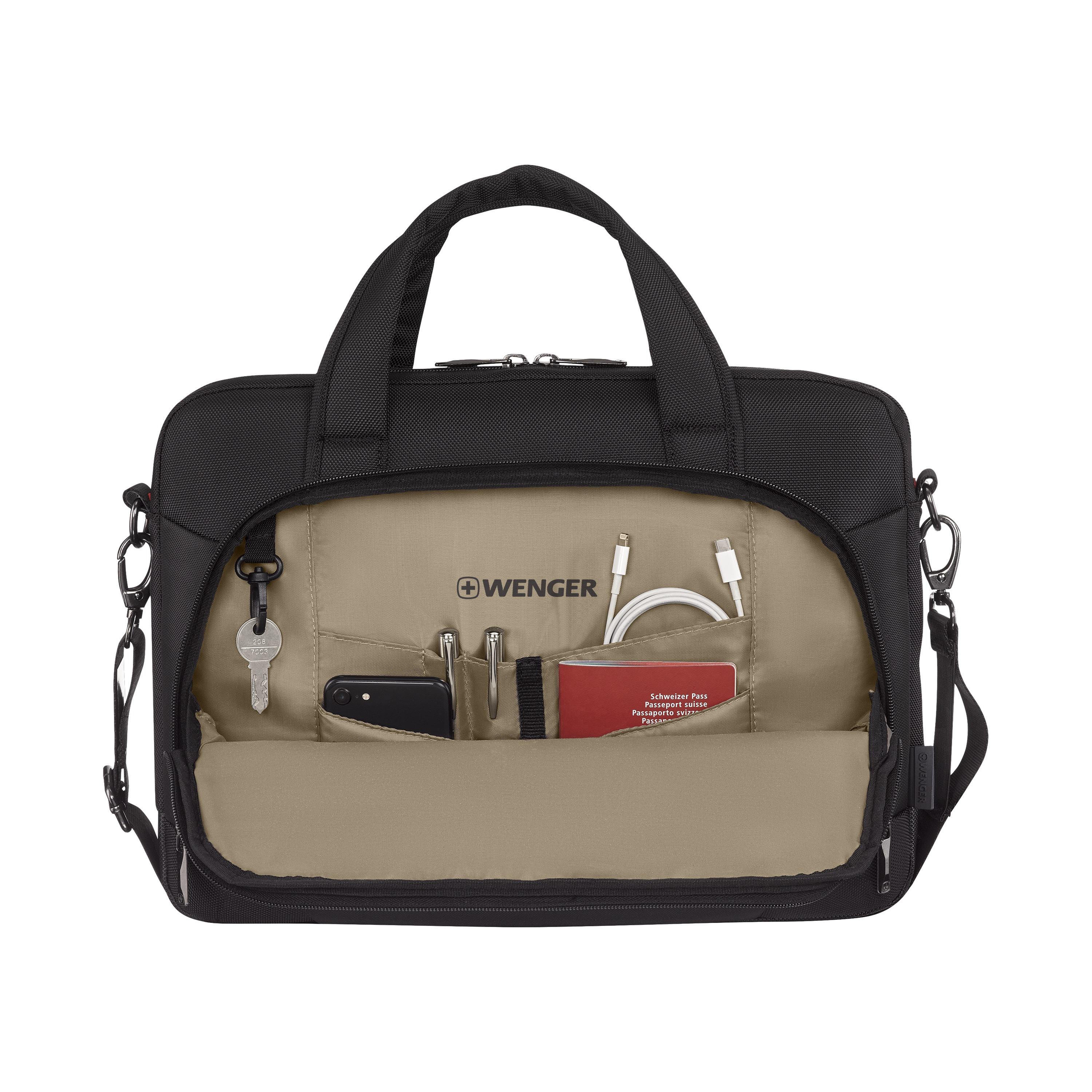 653496 Wenger Altair Brief 16 in Laptop Bag, Black
