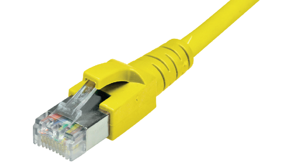 Dätwyler Cables 6536, 500 mm Cat6a Patch cable, Yellow Straight to Straight, S/FTP