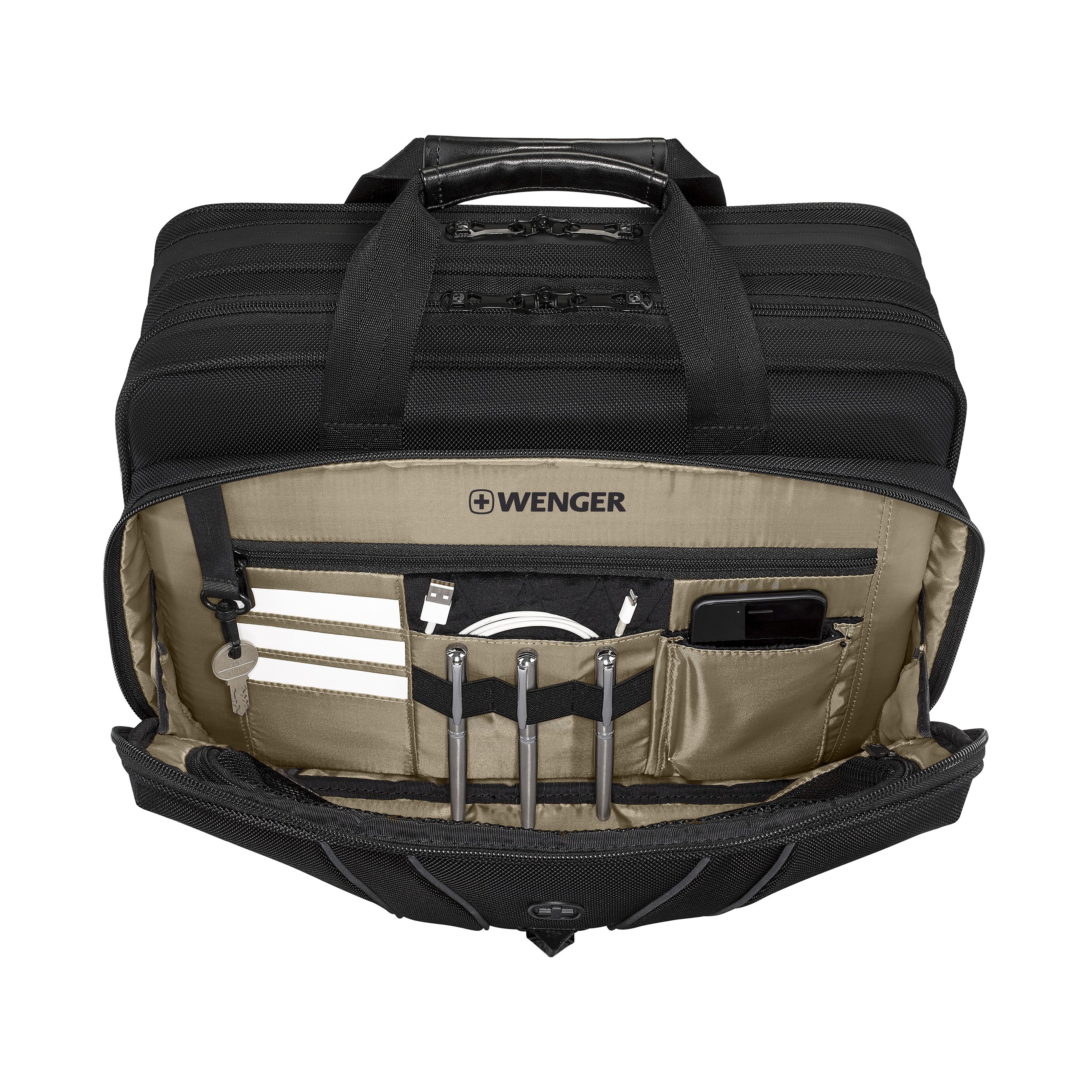 Wenger Legacy Black 16 in Laptop Bag, Black