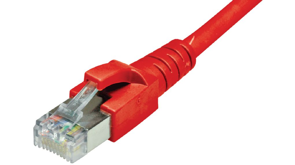 Dätwyler Cables 6536, 3 m Cat6a Ethernet Cable, Red Straight to Male Straight Male, Shielded Low Smoke Zero Halogen