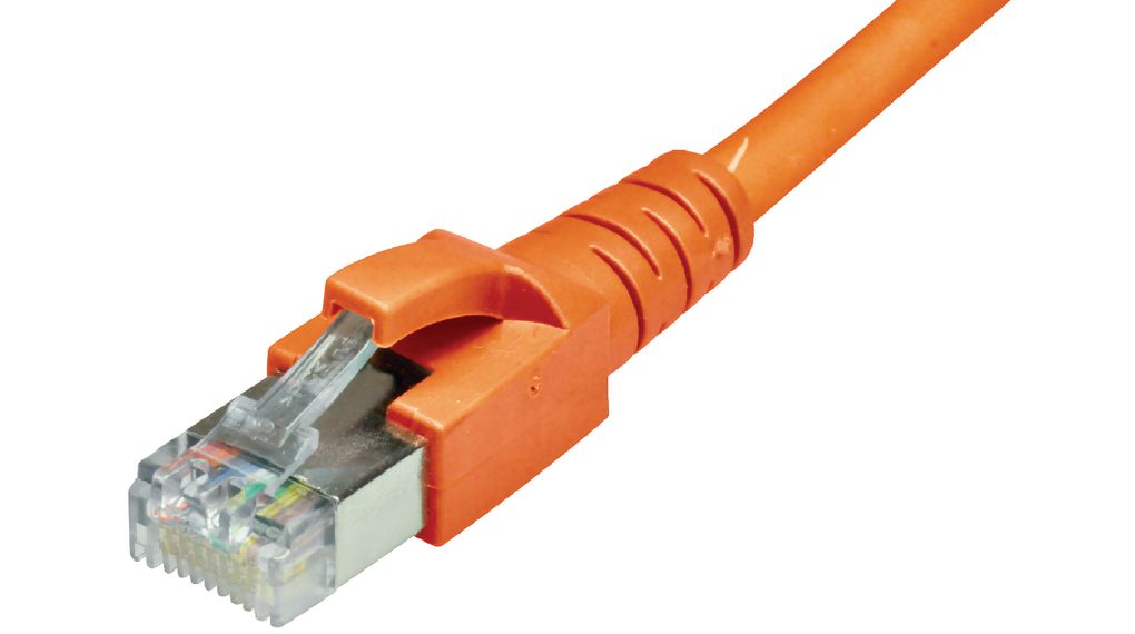 Dätwyler Cables 6537, 1.5 m Cat6a Ethernet Cable, Orange Straight to Male Straight Male, S/FTP Low Smoke Zero Halogen