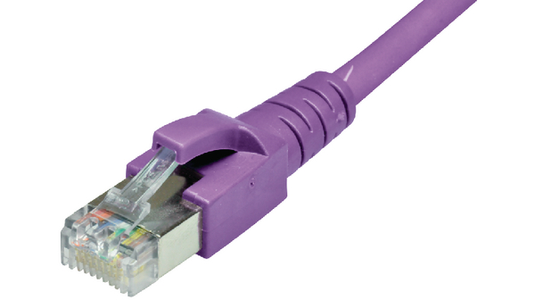 Dätwyler Cables, 3 m Cat6a Ethernet Cable, Purple Straight to Male Straight Male, S/FTP Polyvinyl Chloride Sheath
