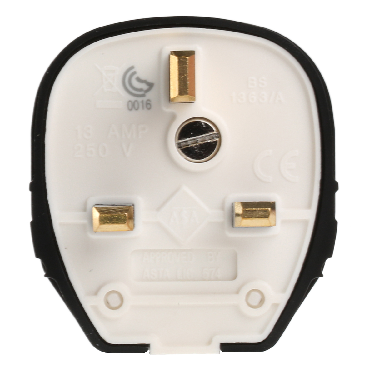 655-blk MK Electric UK Mains Plug Black, 13A, Cable Polyvinyl Chloride, 250V, Screw