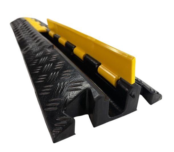 RS PRO 990 mm Black, Yellow Cable Cover & Cable Protector in Rubber, 30 mm ID