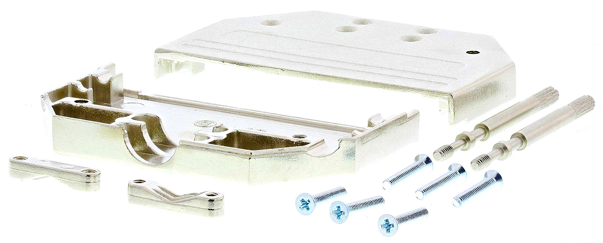 MH Connectors MHDTZI Series Zinc Straight D-Sub Backshell, 37 Way Strain Relief