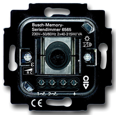 Busch Jaeger - ABB 1 Way 2 Gang Dimmer Insert, 230V, 315 W