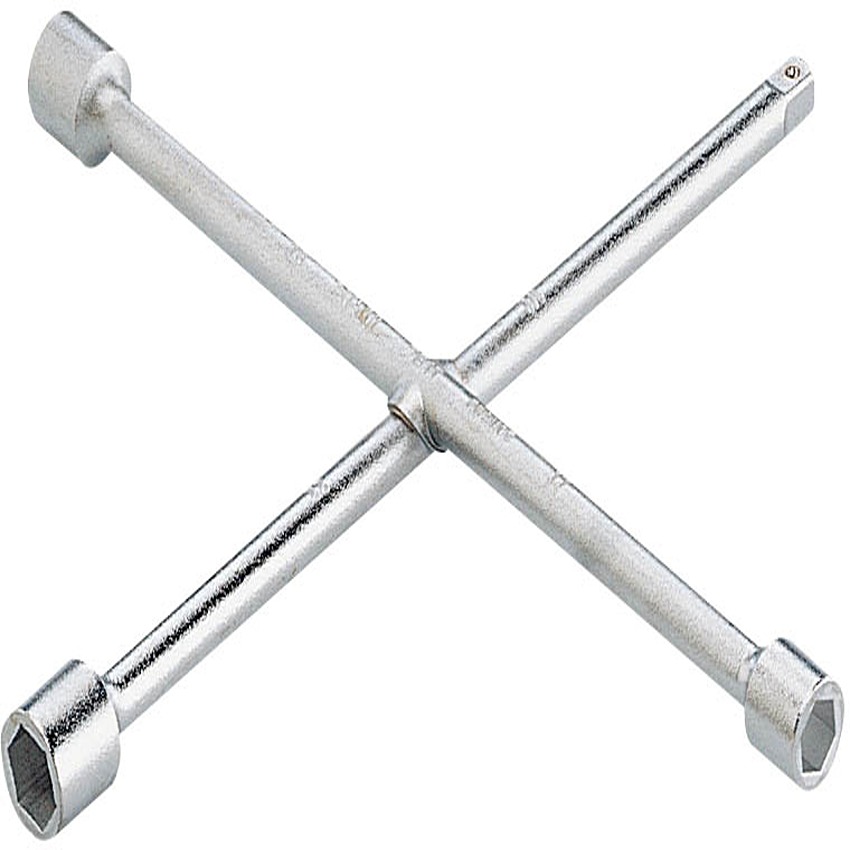 SAM Steel 4-way Cross Wrench, 24 mm, 27 mm, 30 mm Capacity