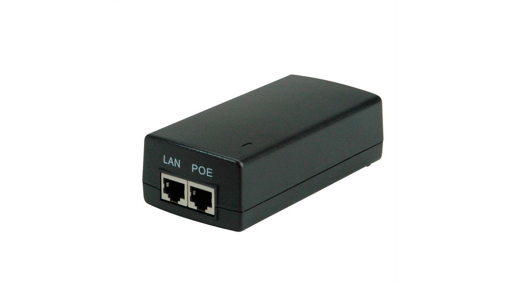 Value Single Port POE Injector, 46 → 55V Input, 46 → 55V dc Output, 30W