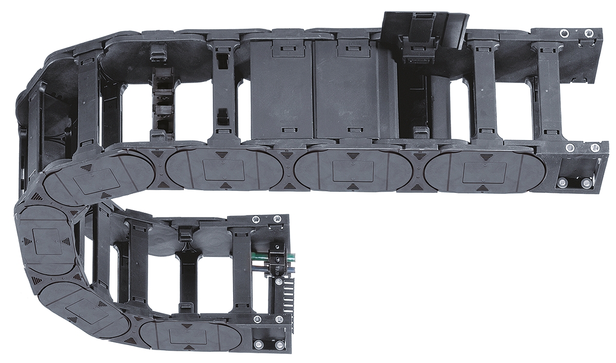 Igus E4.56, e-chain Black Cable Chain - Flexible Slot, W234 mm x D84mm, L1m, 200 mm Min. Bend Radius, Igumid G