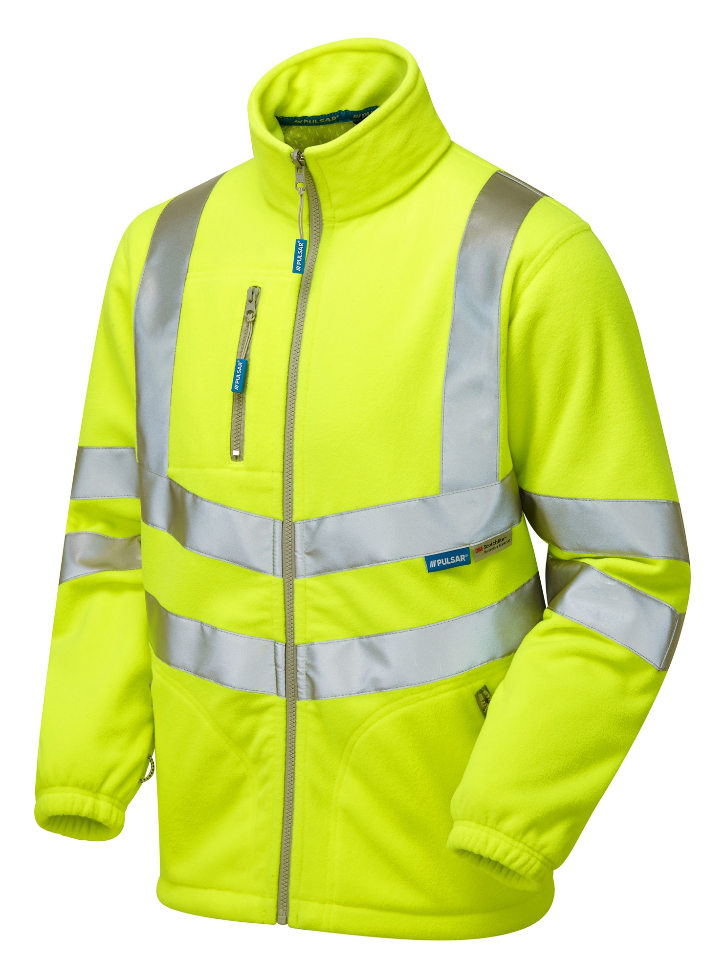 PULSAR P507 Yellow Unisex Hi Vis Fleece Jacket, 7XL