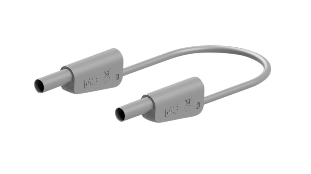 Staubli Test Lead 32A, 1000V, 600 V, Grey, 50 cm Lead Length