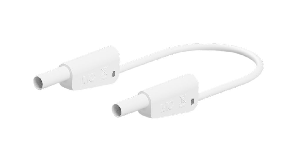Staubli Test Lead 32A, 1000V, 600 V, White, 75 cm Lead Length