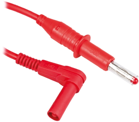 Staubli Connector Test Lead 19A, 600V, Red, 1 m Lead Length