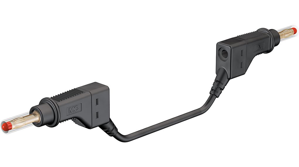 Staubli Test Lead 32A, 600V, Black, 150 cm Lead Length