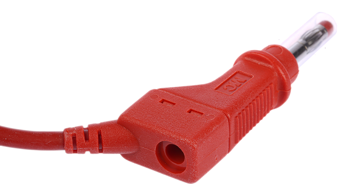 669408-100-22 Staubli Connector Test Lead 32A, 600V, Red, 1 m Lead Length