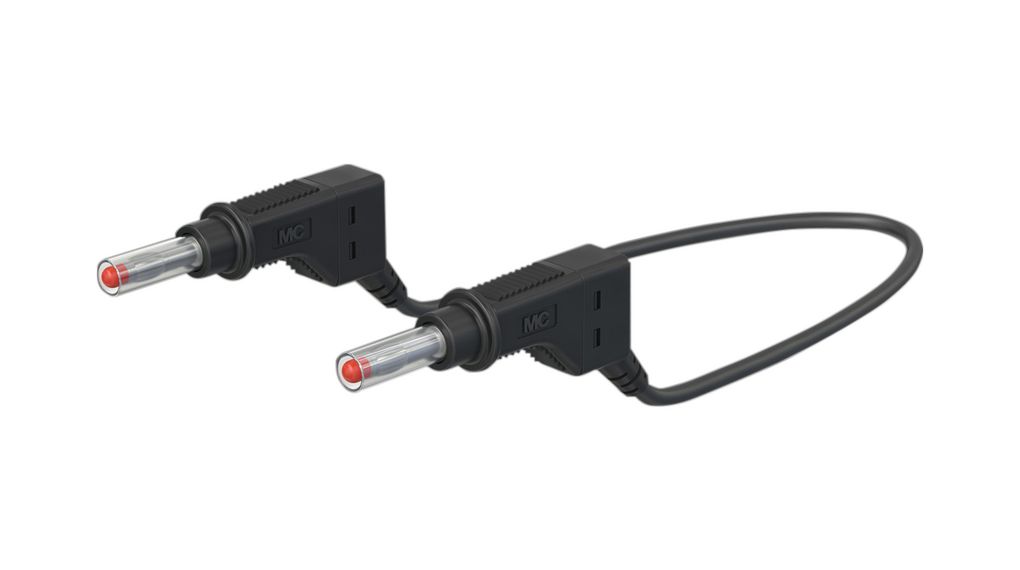 Staubli Test Lead 32A, 600V, Black, 150 cm Lead Length