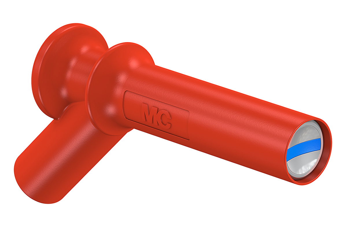 669515-22 Staubli Red Test Connector Adapter With Steel contacts and Nickel Plated