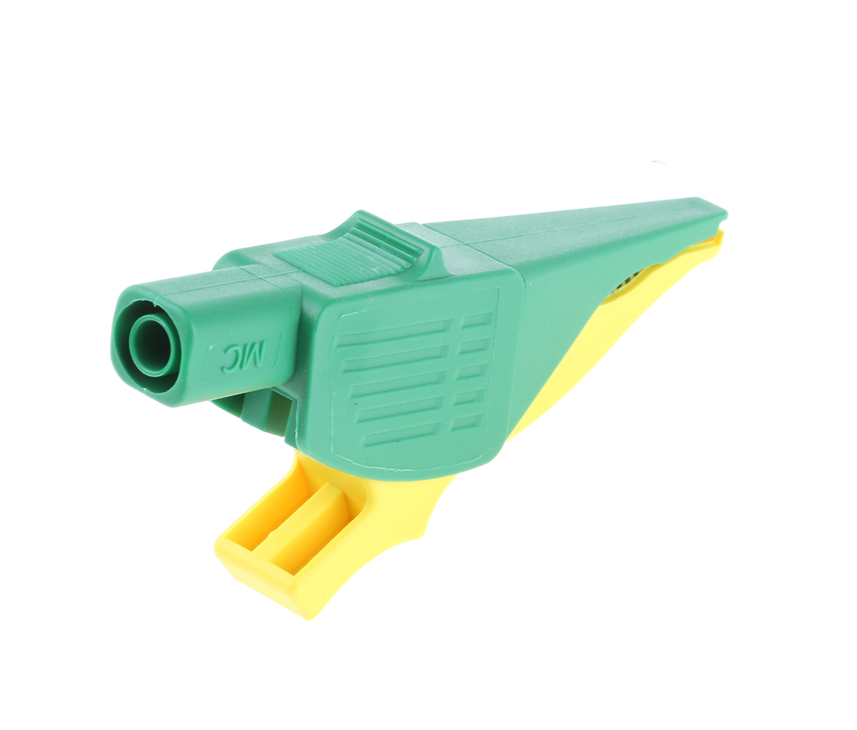 669575-20 Staubli Crocodile Clip, Brass Contact, Yellow, Green