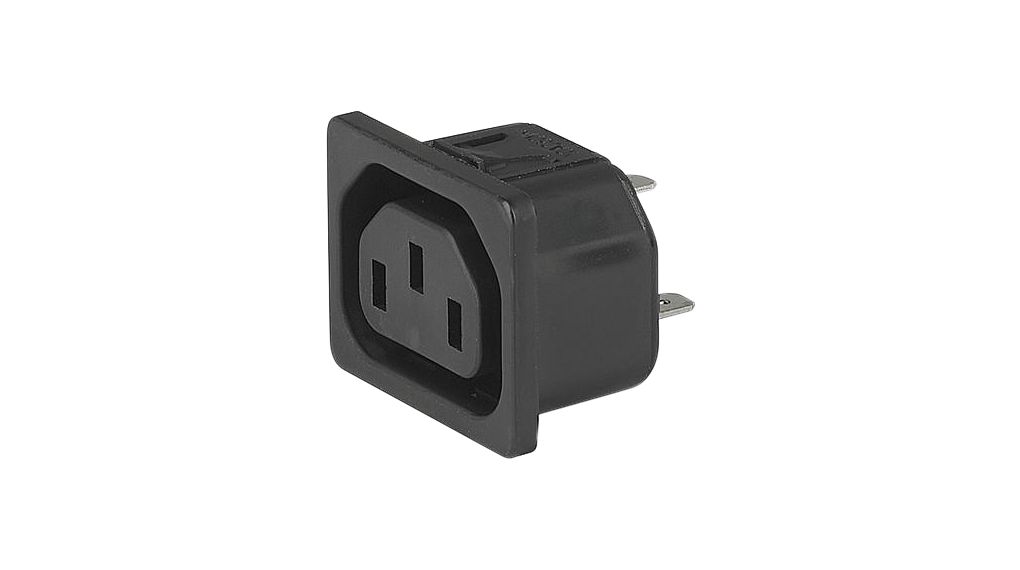 SCHAEFFLER F (Outlet) Straight Snap-in IEC Connector, 250V Female, 10A