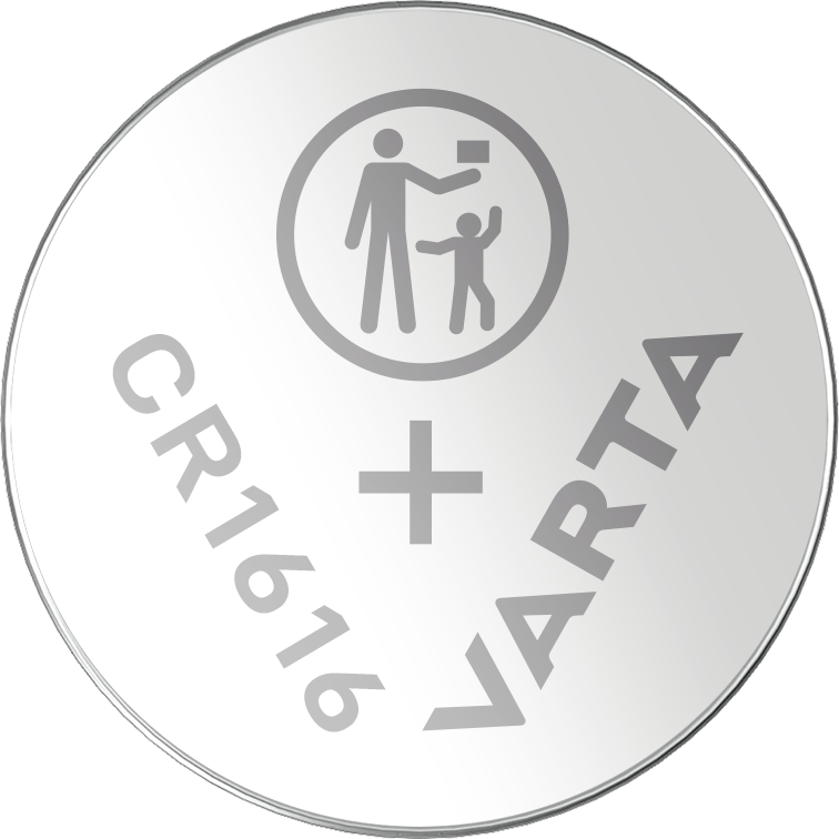 Varta CR1616 Coin Battery, 3 V, 16 mm Diameter, 2 Pack