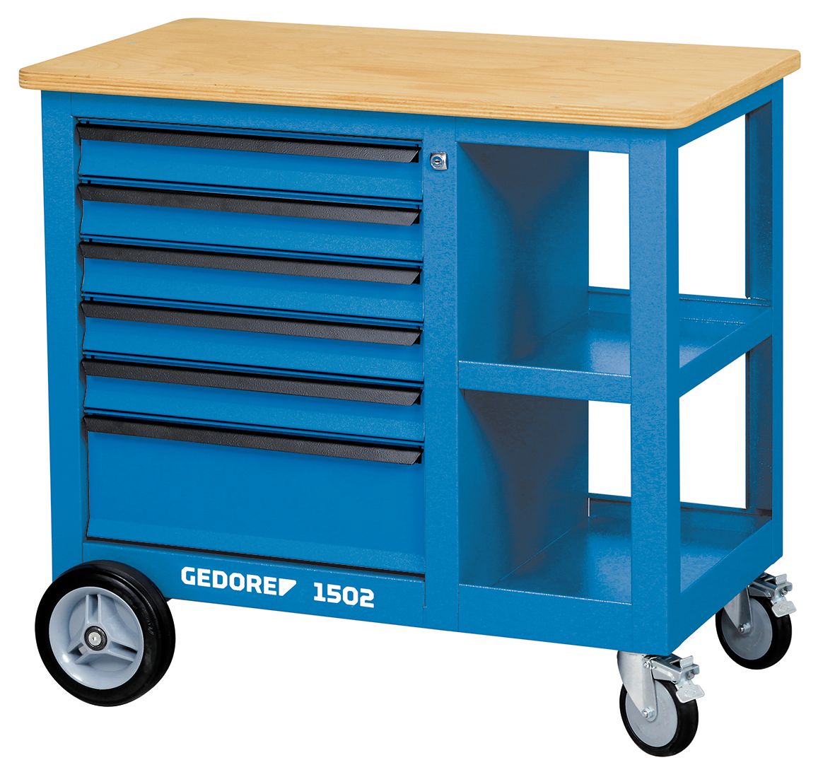 Gedore 1502 Portable Steel Workbench, 1000kg Max Load, 870 mm x 950mm x 550 mm