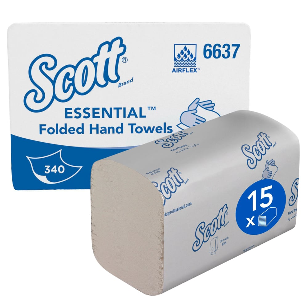 SCOTT Scott Interfolded Paper Towel, 186 x 210 mm, 1 Ply, 5100 Sheets