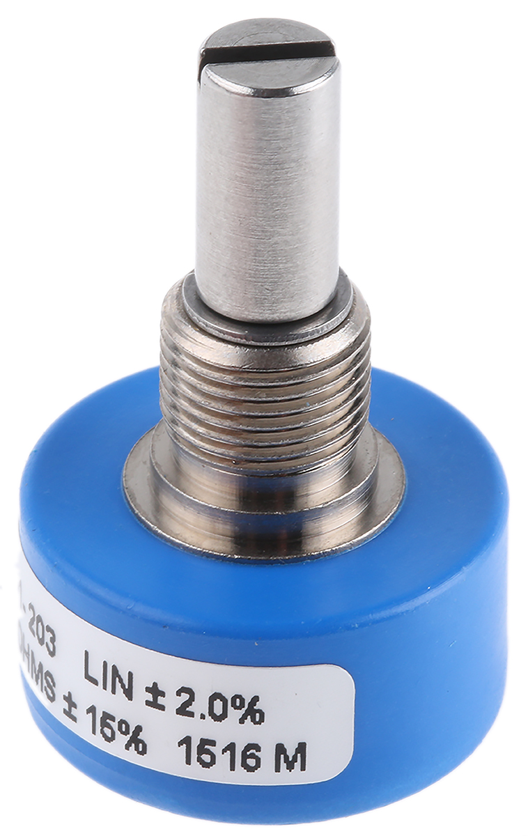 Bourns 6639 20 kΩ Rotary Potentiometer 1-Gang Panel Mount, 6639S-1-203
