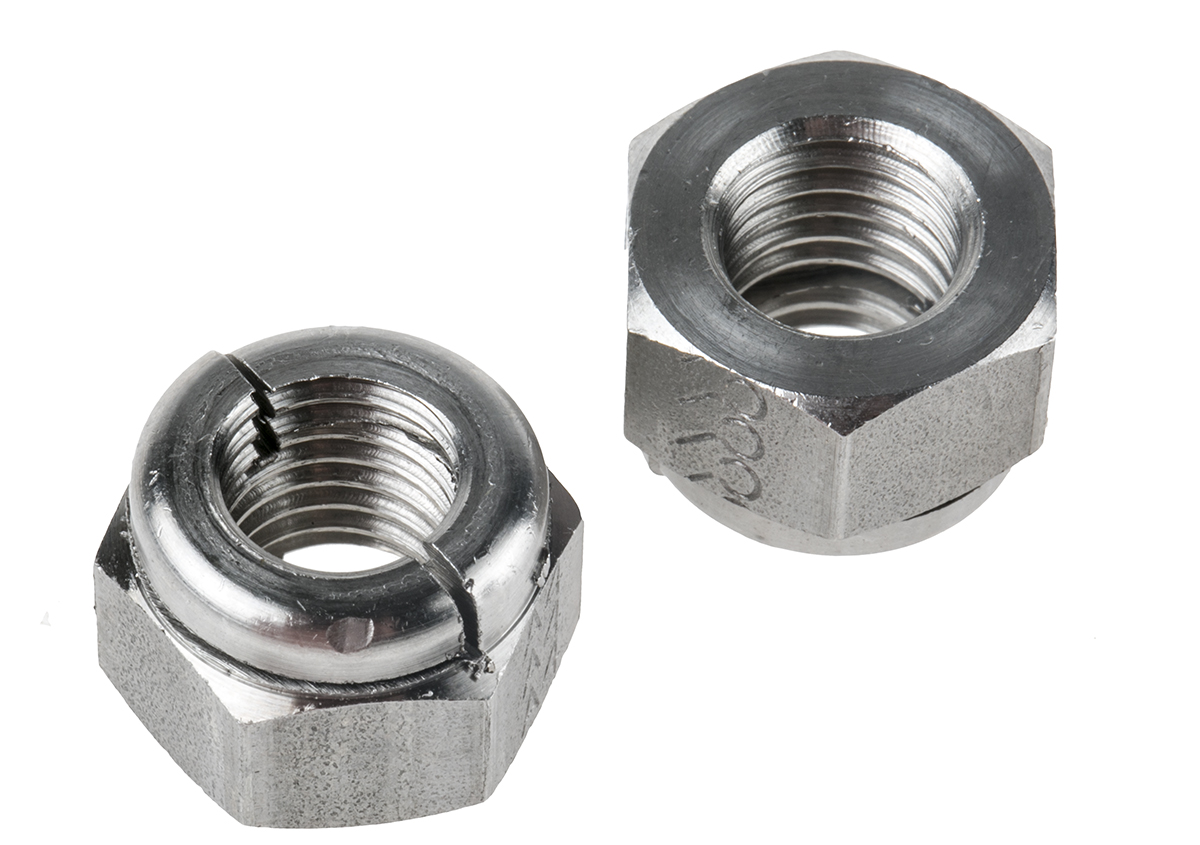 RS PRO, Plain 316 Stainless Steel Locknut