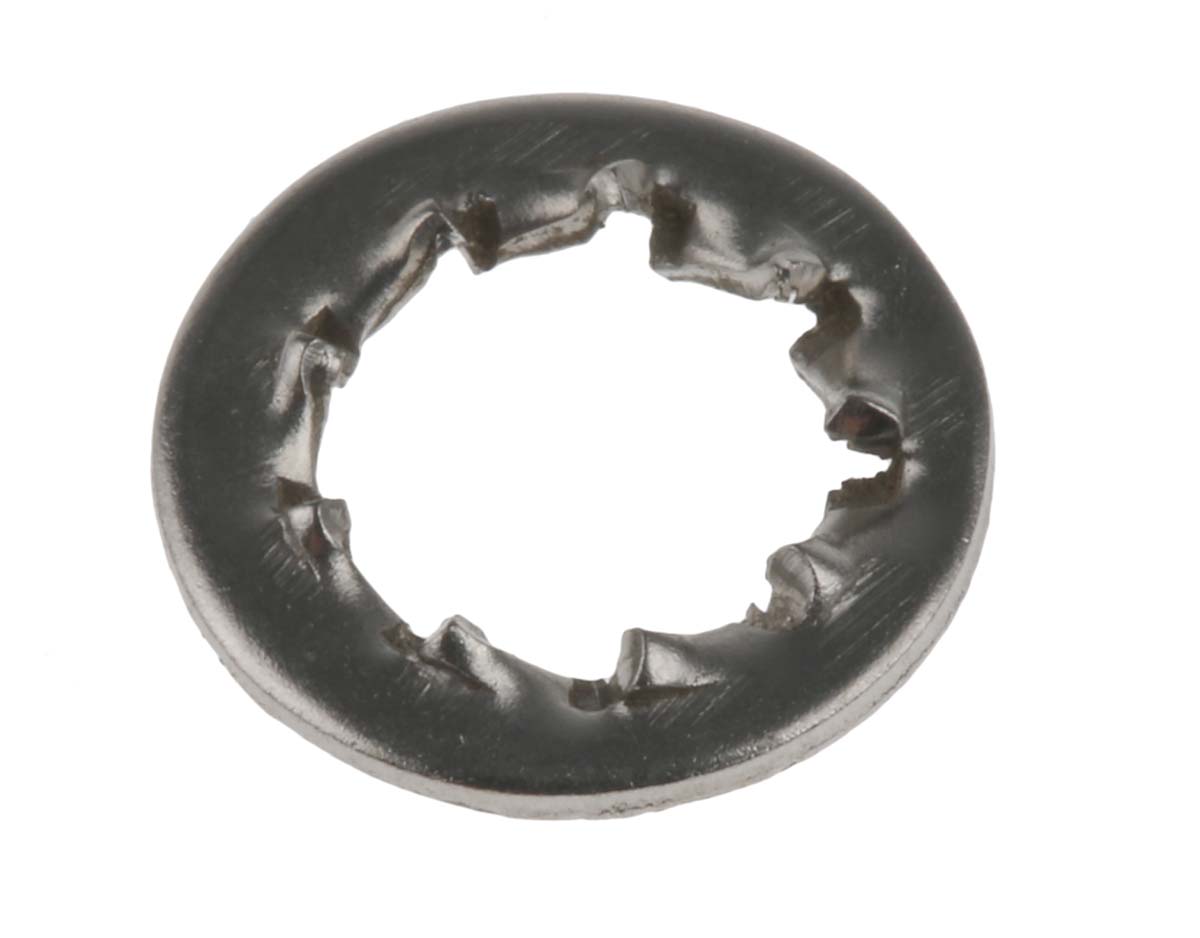 RS PRO Stainless Steel Plain Internal Tooth Shakeproof Washer, M6, DIN 6798J