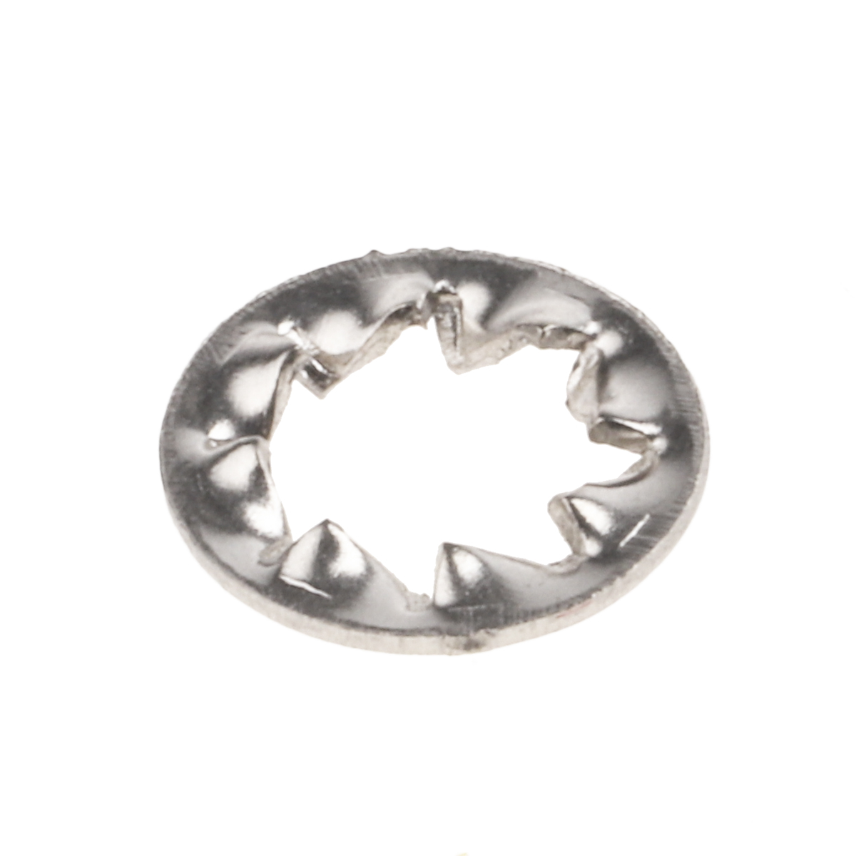 RS PRO Stainless Steel Plain Internal Tooth Shakeproof Washer, M4, DIN 6798J