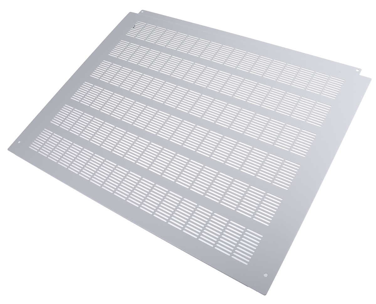 RS PRO Grey Steel Ventilated Top Cover 423 mm 350mm