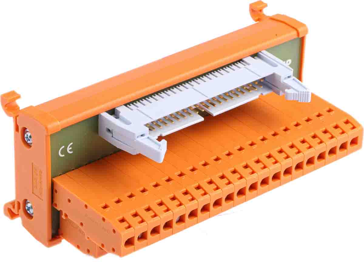 RS PRO 40-Contact Male Interface Module, Flat Ribbon Cable Connector, DIN Rail, 1A
