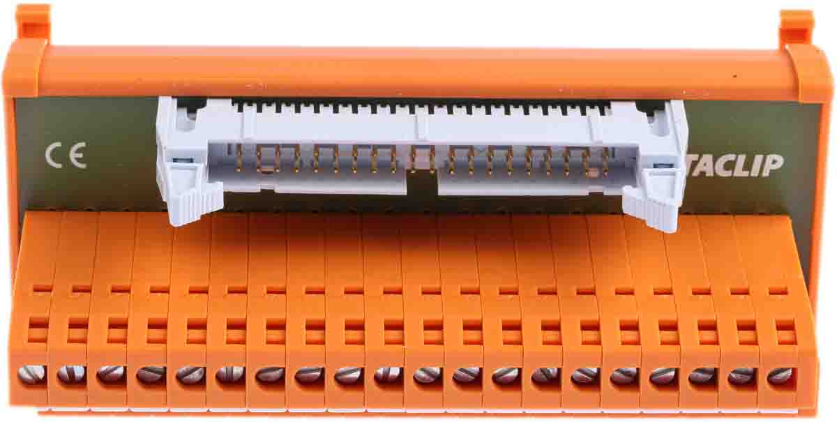 665-9670 RS PRO 40-Contact Male Interface Module, Flat Ribbon Cable Connector, DIN Rail, 1A
