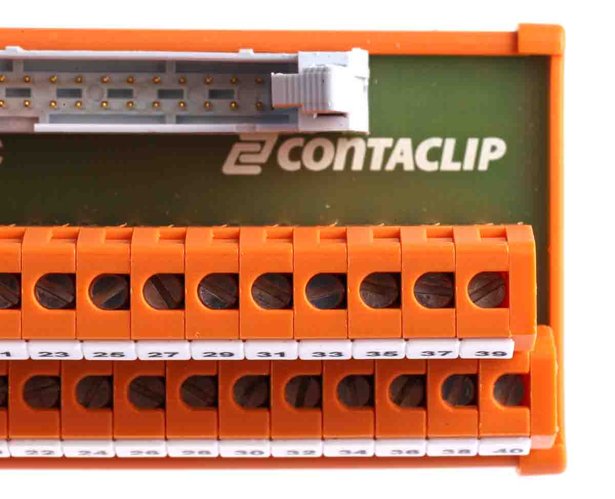 665-9670 RS PRO 40-Contact Male Interface Module, Flat Ribbon Cable Connector, DIN Rail, 1A